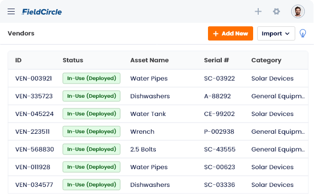 Service Vendor and Contractor Management